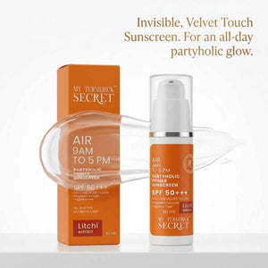 AIR 9AM TO 5 PM Partyholic Primer velvet Touch Sunscreen - My Turmerick Secret