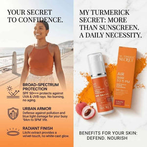 AIR 9AM TO 5 PM Partyholic Primer velvet Touch Sunscreen - My Turmerick Secret