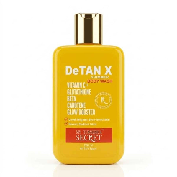 My Turmerick Secret DeTAN X shimmer body wash with vitamin C and glow booster body wash from bath and body works