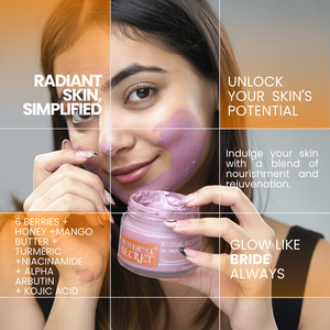BRIDAL BERRY BLUSH FACE MASK | Pre Bridal  Antioxidant Rich With Power of Six Berries , Mango Butter & Kojic Acid  (100GM)
