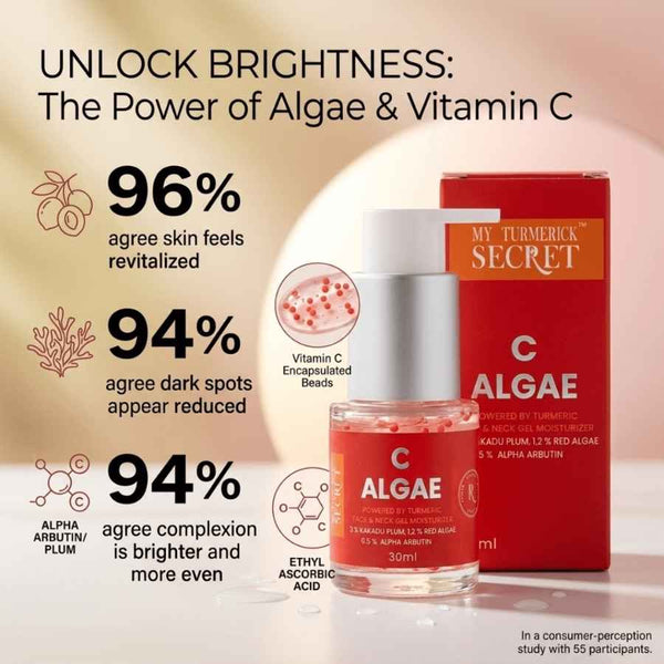 C Algae Face & Neck Gel Moisturizer (30ml) - My Turmerick Secret