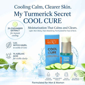 Cool Cure Face & Neck Gel Moisturizer (30ml) - My Turmerick Secret