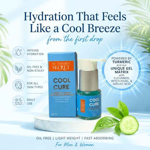 Cool Cure Face & Neck Gel Moisturizer (30ml) - My Turmerick Secret
