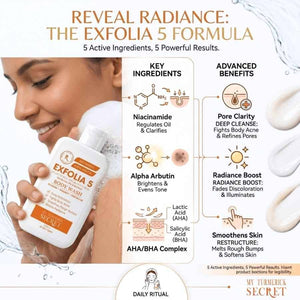 Exfolia 5 Exfoliating Body Wash (220ml) - My Turmerick Secret
