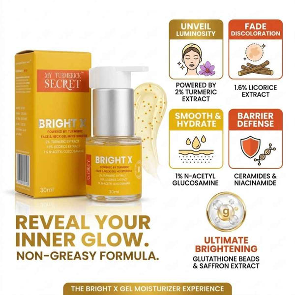 My Turmerick Secret Bright X Face and Neck Moisturizer with turmeric extract and ultimate brightening formula