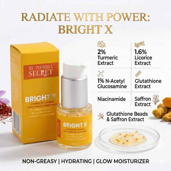 My Turmerick Secret Bright X face and neck moisturizer with turmeric and licorice extract, featuring la roche posay toleriane double repair face moisturizer