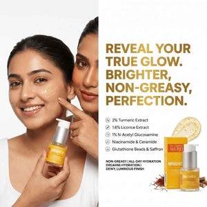 My Turmerick Secret face and neck moisturizer with turmeric extract showing brightening benefits