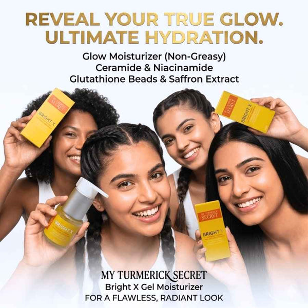 My Turmerick Secret Bright X Gel Moisturizer with ceramide and niacinamide for radiant skin hydration