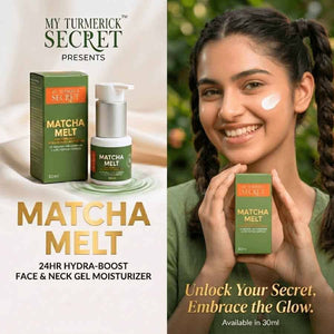 Matcha Melt 24HR Hydra Boost Face &amp; Neck Gel Moisturizer (30ml) - My Turmerick Secret