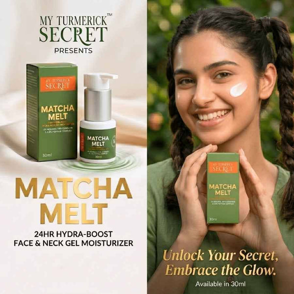 Matcha Melt 24HR Hydra Boost Face &amp; Neck Gel Moisturizer (30ml) - My Turmerick Secret