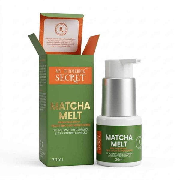 Matcha Melt 24HR Hydra Boost Face &amp; Neck Gel Moisturizer (30ml) - My Turmerick Secret