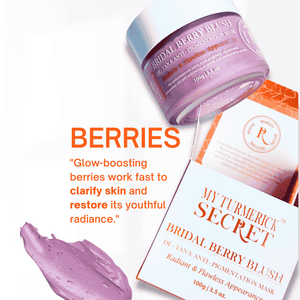 My Turmerick Secret Bridal Skincare de tan face pack viral glow skincare Radiance boosting mask with berry extract for radiant skin