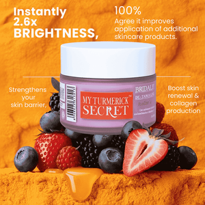 My Turmerick Secret Bridal Skincare de tan face pack viral glow skincare Radiance boosting mask with berries and honey
