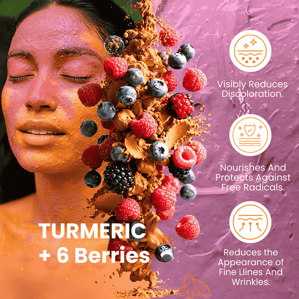 My Turmerick Secret Bridal Skincare de tan face pack with turmeric and 6 berries for viral glow and radiance boosting mask