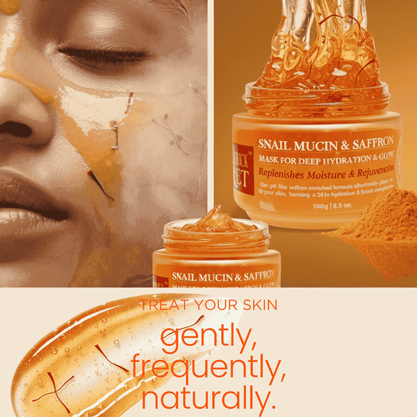Saffron face mask from My Turmerick Secret featuring snail mucin skincare hydrating face pack for brightening face pack treatment