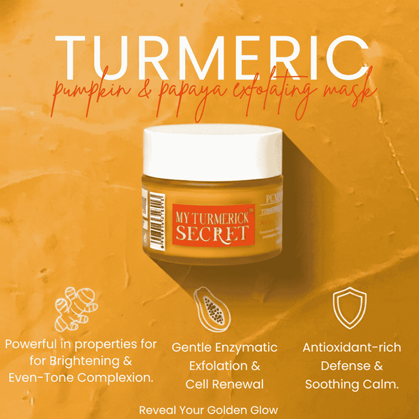 My Turmerick Secret Pumpkin Face mask hyper pigmentation exfoliator glycolic mask no tan face pack in small jar
