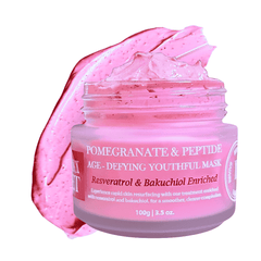 POMEGRANATE & PEPTIDE AGE-DEFYING FACE MASK | Resveratrol & Bakuchiol Enriched (100 GM) - My Turmerick Secret