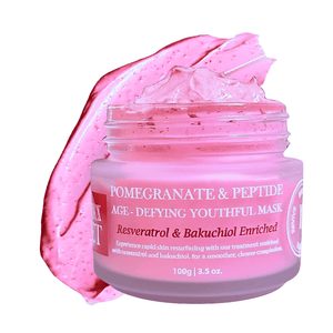 POMEGRANATE & PEPTIDE AGE-DEFYING FACE MASK | Resveratrol & Bakuchiol Enriched (100 GM) - My Turmerick Secret