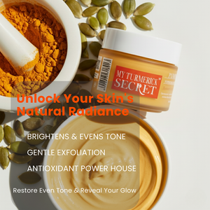 The ultimate skin brighteners: Vibrant pumpkin and tropical papaya fruit extracts.