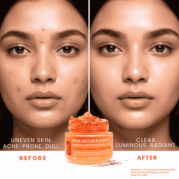SNAIL MUCIN & SAFFRON ULTRA HYDRATING FACE MASK | Replenishes Moisture & Rejuvenates (100 GM)) - My Turmerick Secret