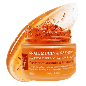 SNAIL MUCIN & SAFFRON ULTRA HYDRATING FACE MASK | Replenishes Moisture & Rejuvenates (100 GM)) - My Turmerick Secret